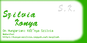 szilvia konya business card